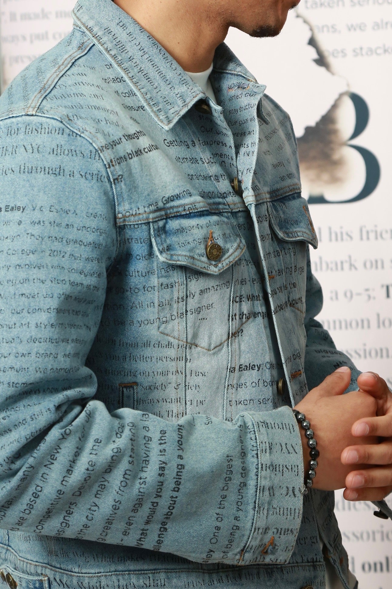 Washed Denim Article Jacket