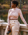 Topographic Ruched Top