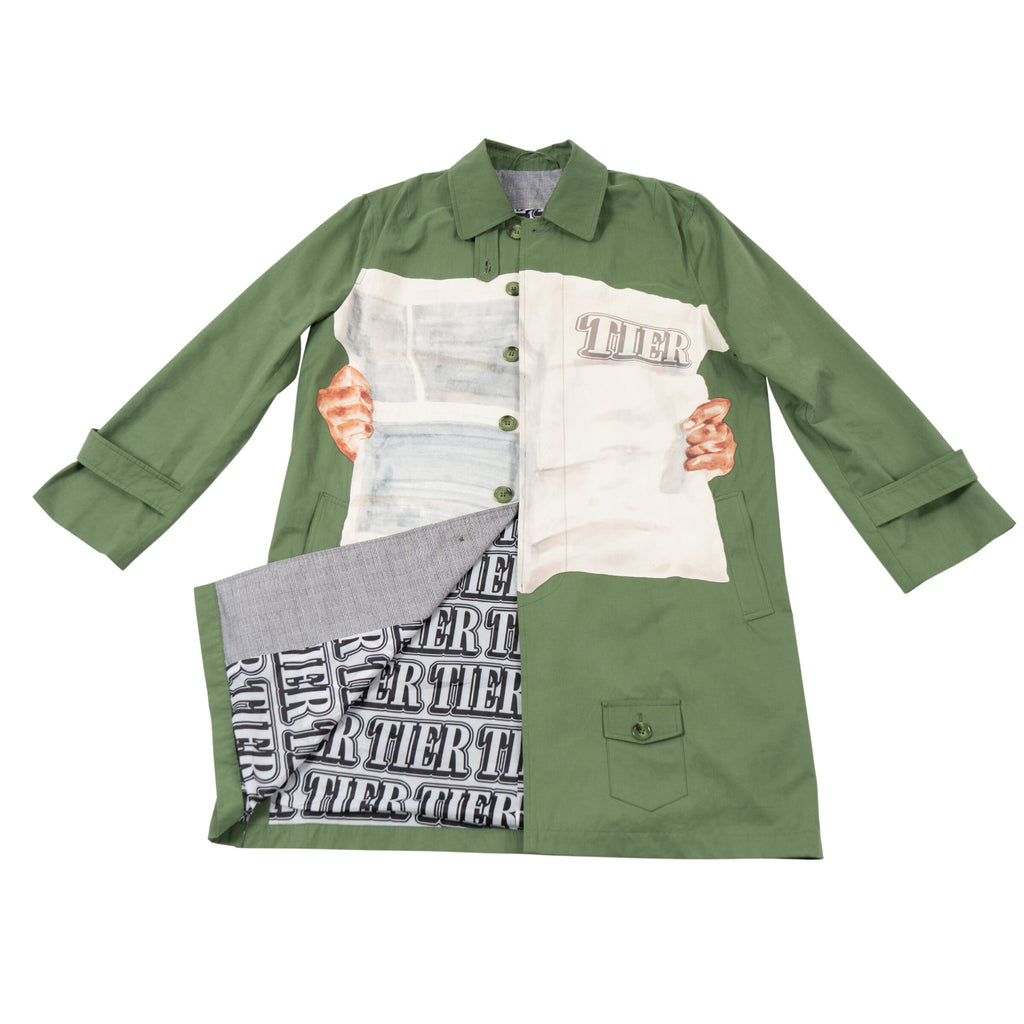 Old News Trench Coat