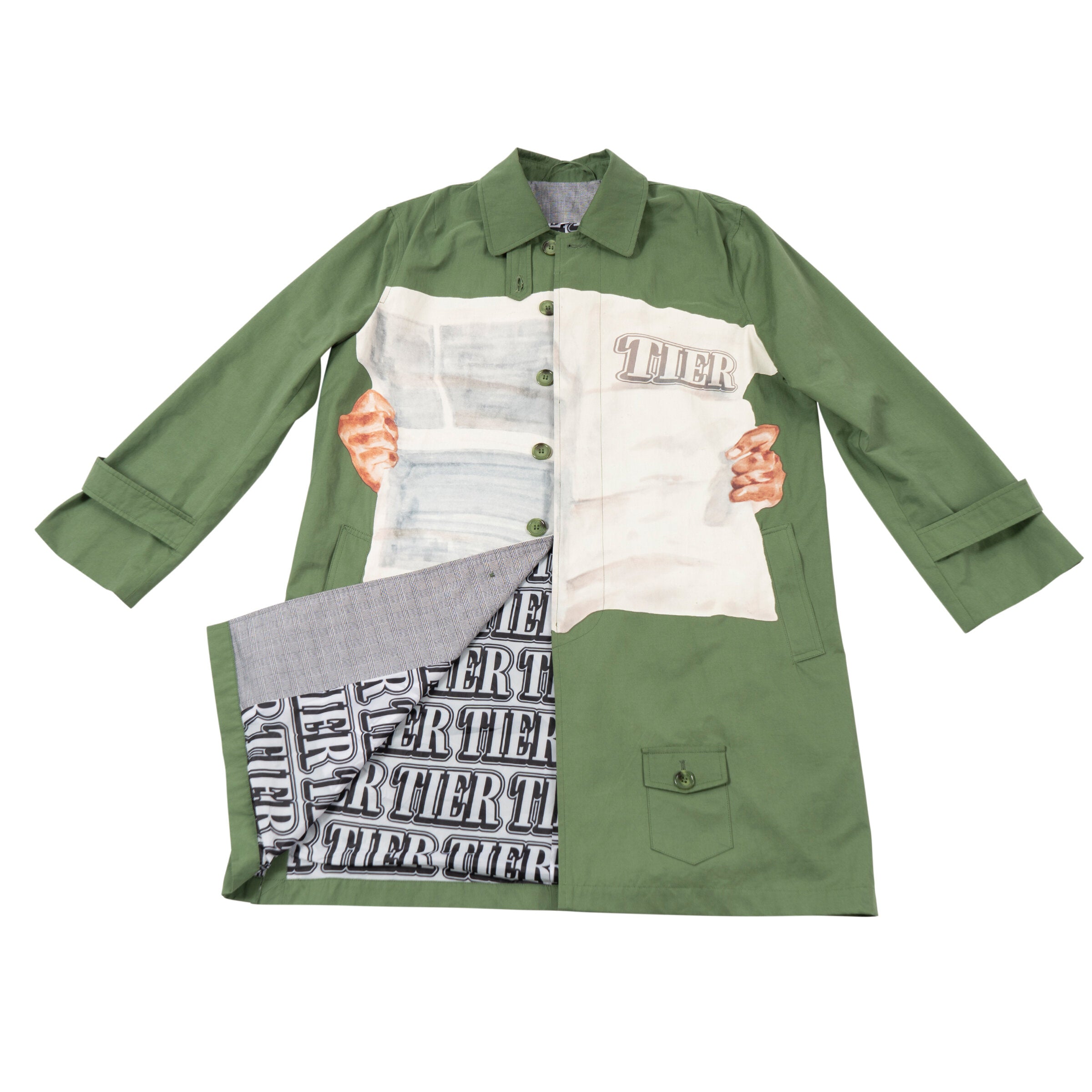 Old News Trench Coat